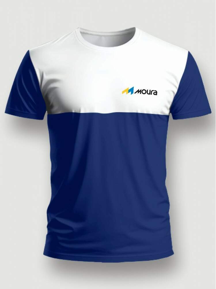 Camiseta personalizada com recorte impressão frente e costas - MOD 19