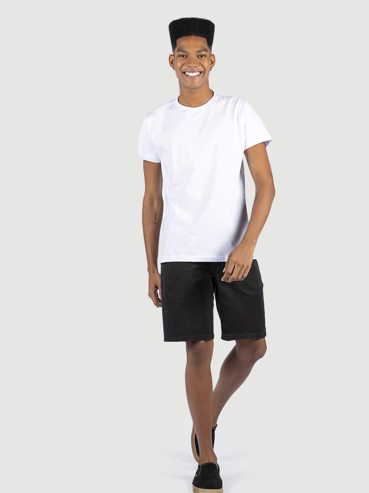 KIT 05 PEÇAS - CAMISETA 100% ALGODÃO PREMIUM BRANCO