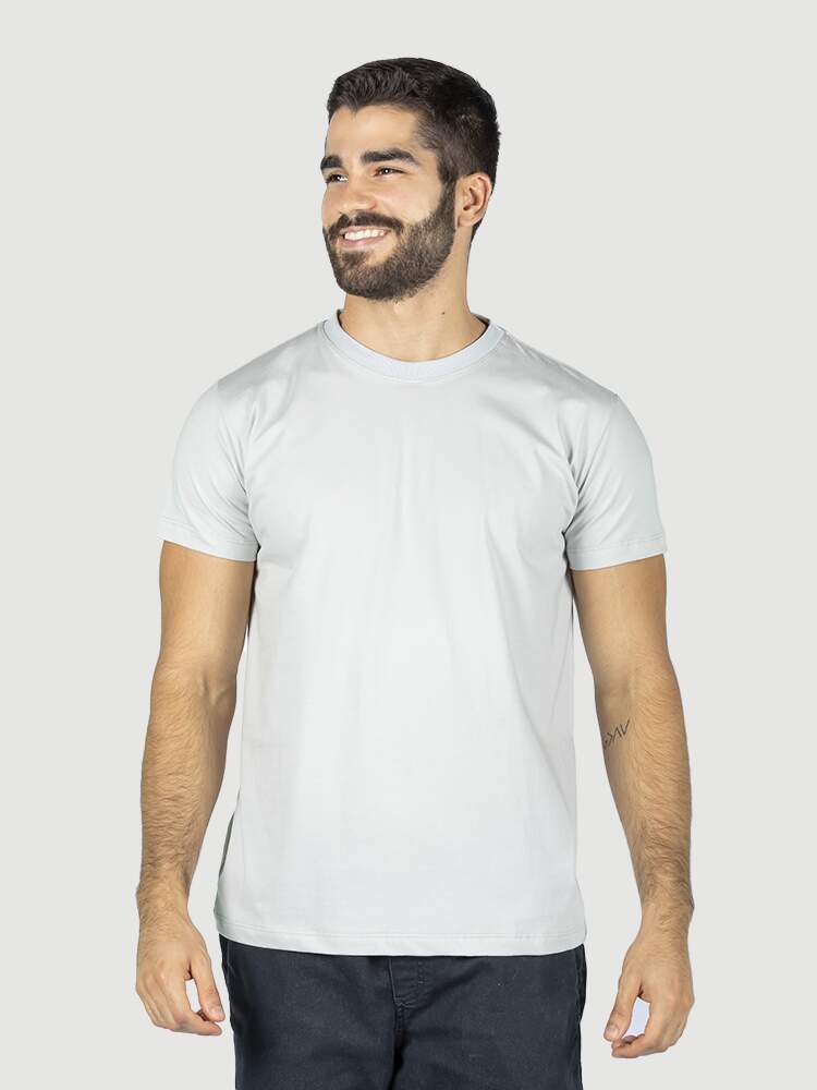 KIT 05 PEÇAS - CAMISETA 100% ALGODÃO PREMIUM CINZA