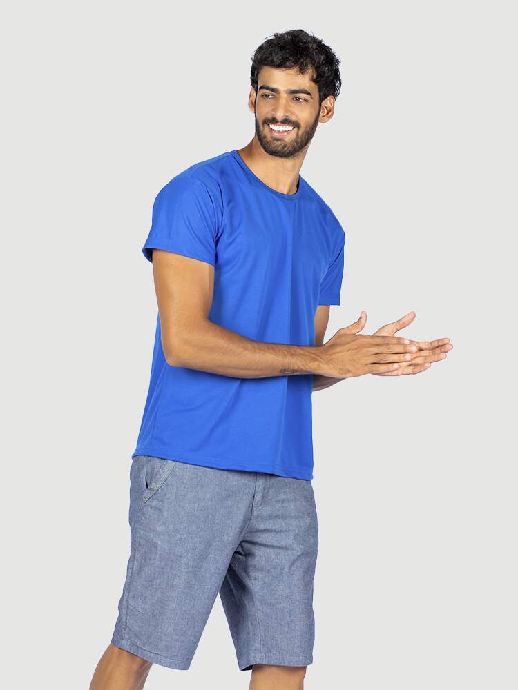 KIT 05 PEÇAS - CAMISETA DRY FIT UV50+ AZUL ROYAL