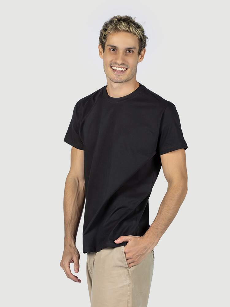 KIT 05 PEÇAS - CAMISETA 100% ALGODÃO PREMIUM PRETO