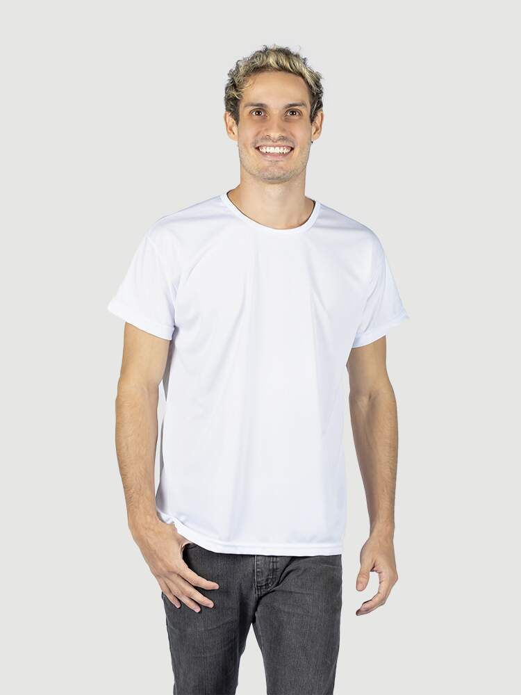 Camiseta lycrinha 100% poliéster BRANCO