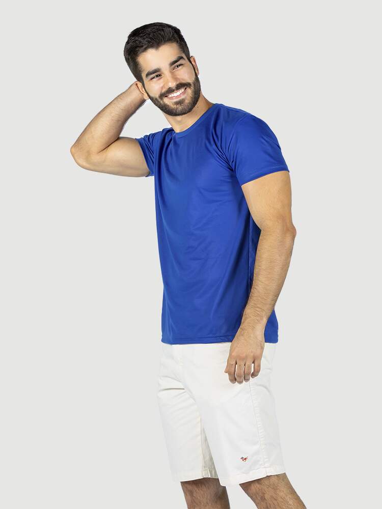 KIT 05 PEÇAS - CAMISETA MALHA PP AZUL ROYAL