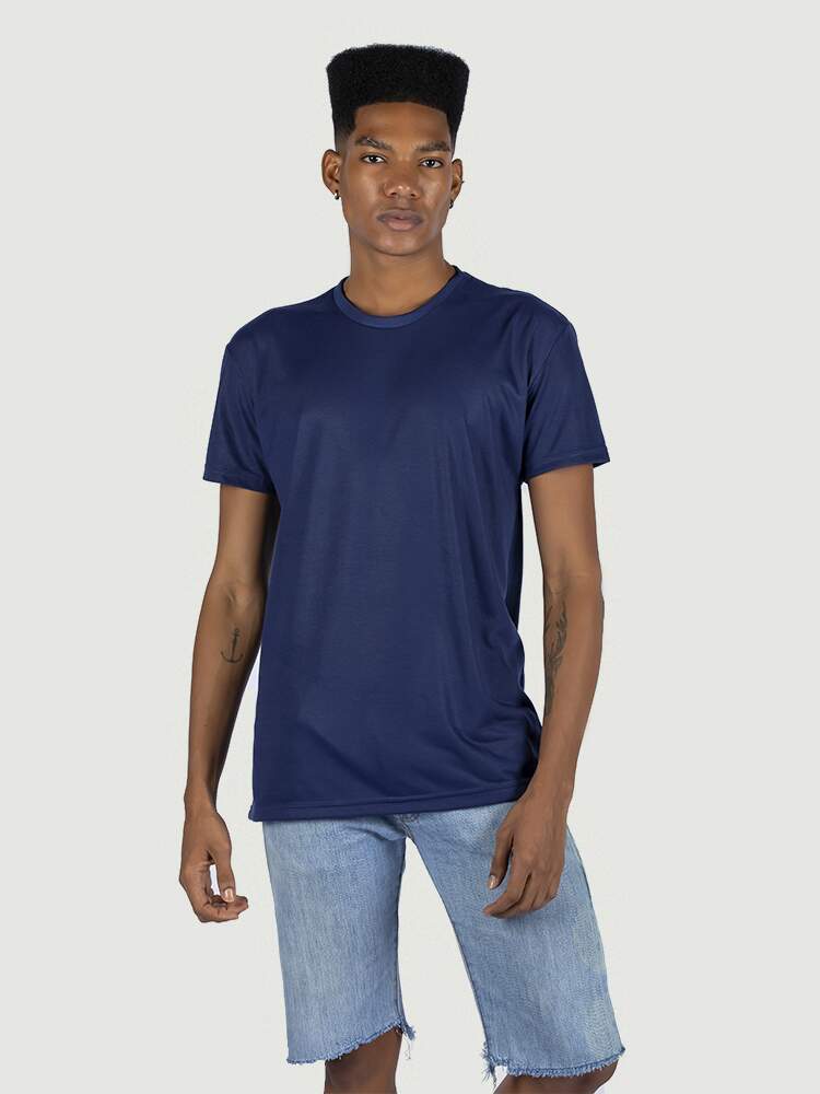 KIT 05 PEÇAS - CAMISETA MALHA PP AZUL MARINHO