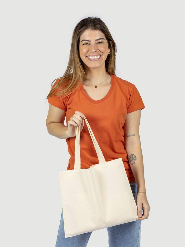 Ecobag Modelo Praia e Bolsa - Algodão Cru