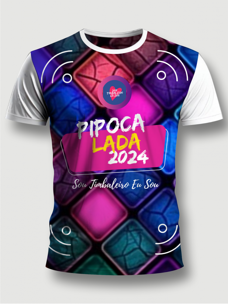 Camiseta personalizada impressão total frente e costas - MOD 19