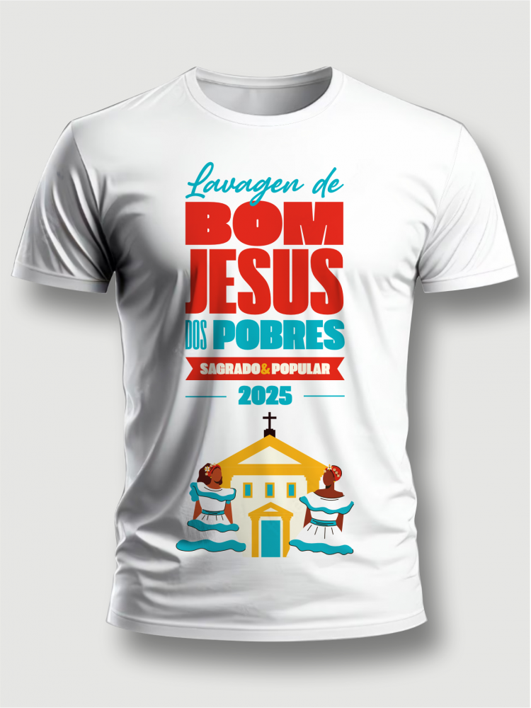 Camiseta personalizada impressão total frente e localizada costas - MOD 23