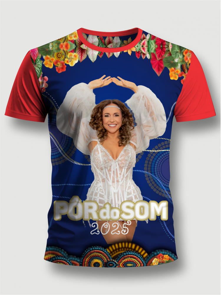 Camiseta personalizada impressão total frente e costas - MOD 23