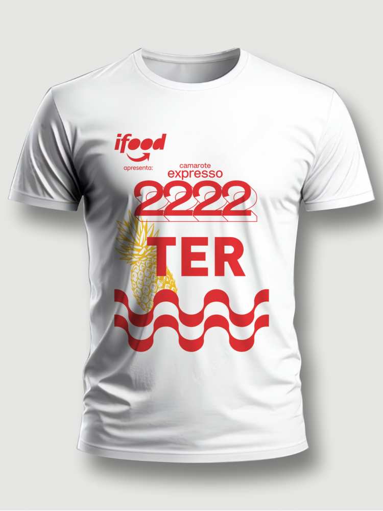 Camiseta personalizada impressão total frente e localizada costas - MOD 22