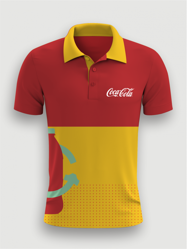 Camisa polo em 2 cores, impressão peito, costa e laterais - MOD 08