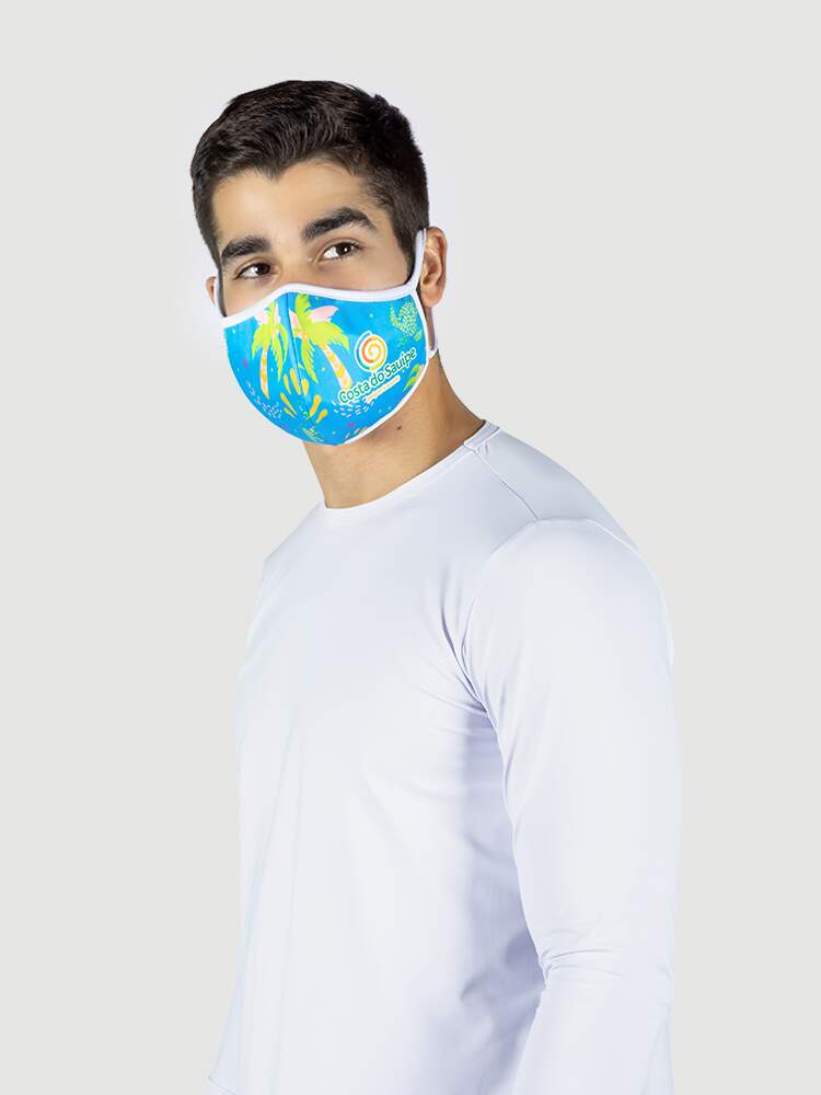 Máscara Personalizada Proteção COVID-19 impressão total