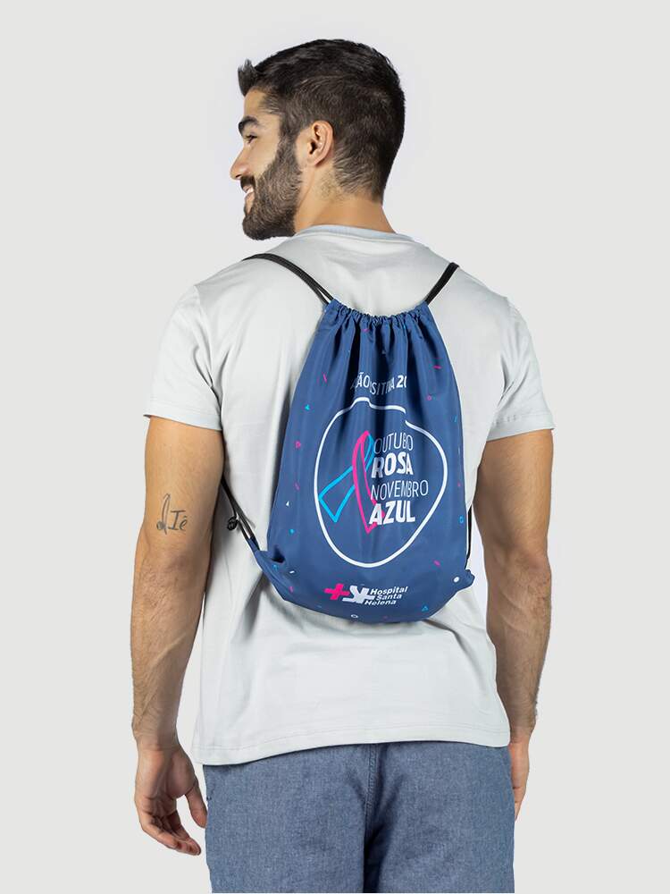 Mochila saco personalizada impressão total