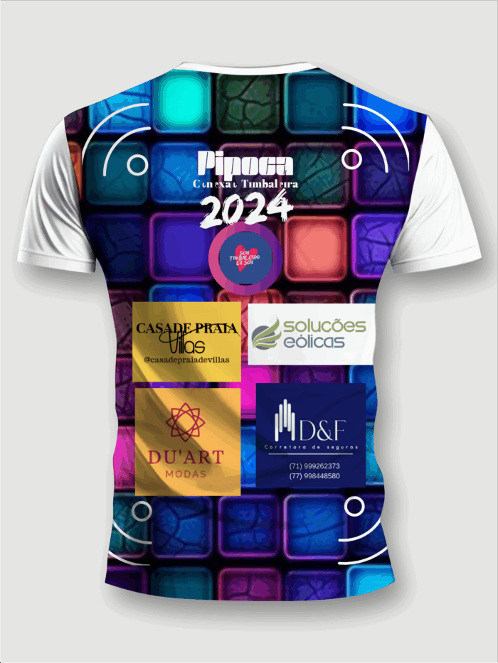 Camiseta personalizada impressão total frente e costas - MOD 19 - Imagem 2