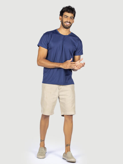 KIT 05 PEÇAS - CAMISETA DRY FIT UV50+ AZUL MARINHO