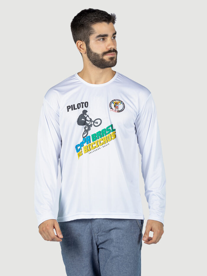 Camisa manga longa personalizada impressão localizada - Imagem 1