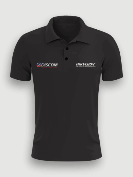 Camisa polo impressão localizada em ambos os peitos e costa lisa - MOD 02