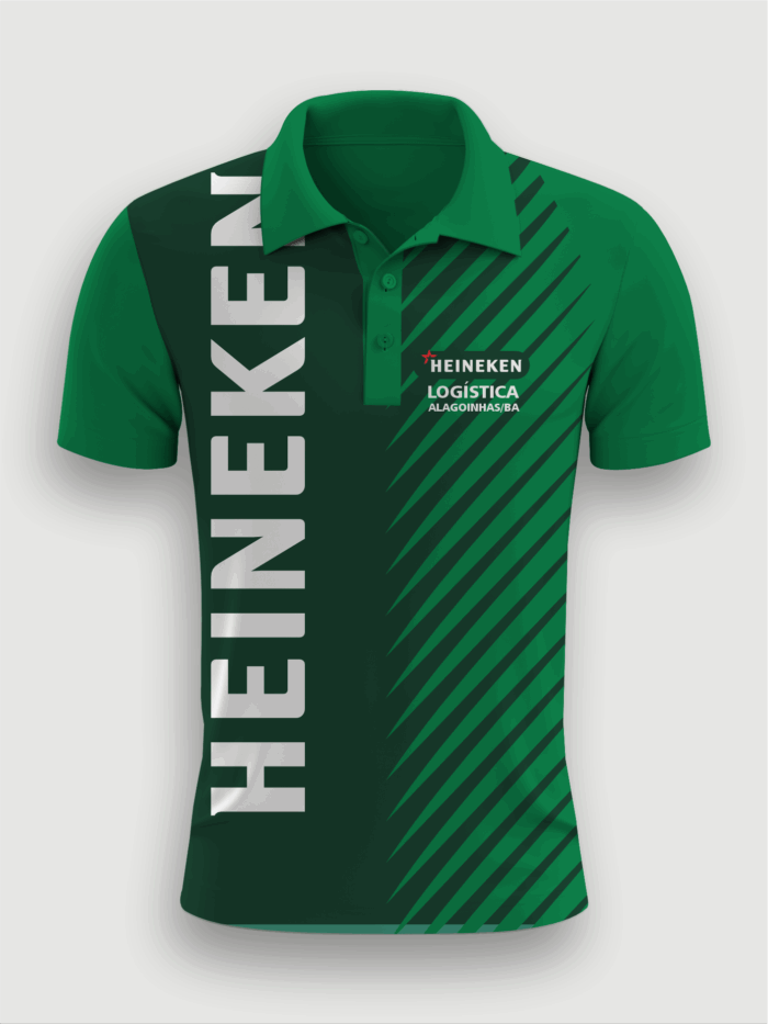 Camisa polo impressão total frente e costa com mangas lisas - MOD 01 - Imagem 1