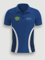 Camisa polo recorte lateral, impressão em ambos os peitos e costa lisa - MOD 09