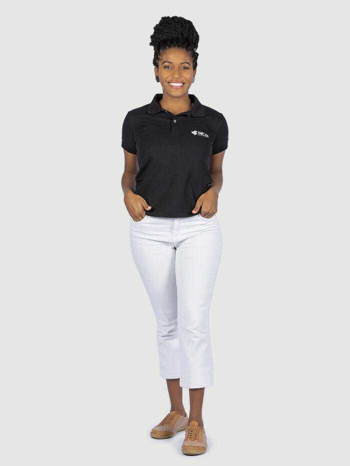 Camisa polo feminina personalizada impressão localizada - Imagem 2