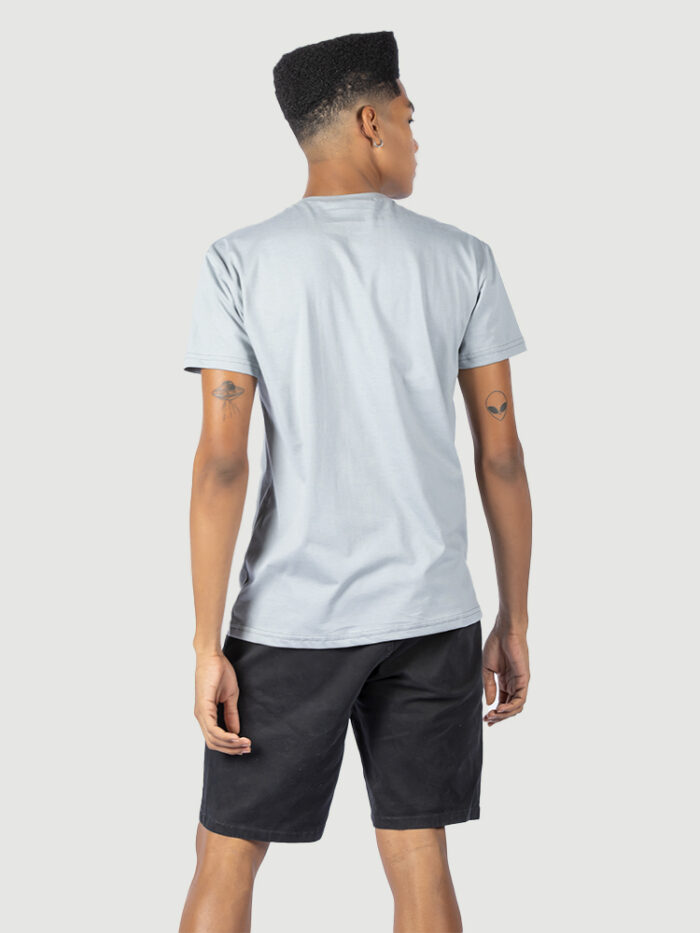 KIT 05 PEÇAS - CAMISETA 100% ALGODÃO PENTEADO CINZA - Imagem 2