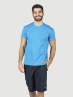 KIT 05 PEÇAS - CAMISETA MALHA 100% ALGODÃO AZUL TURQUESA