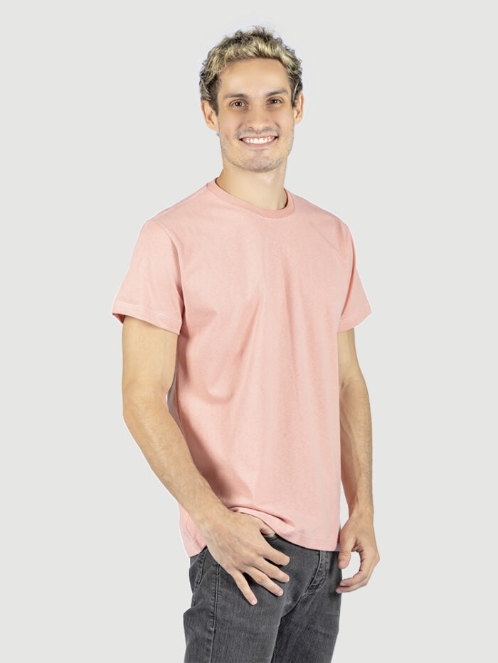 Camiseta algodão estonado ROSA - Imagem 2