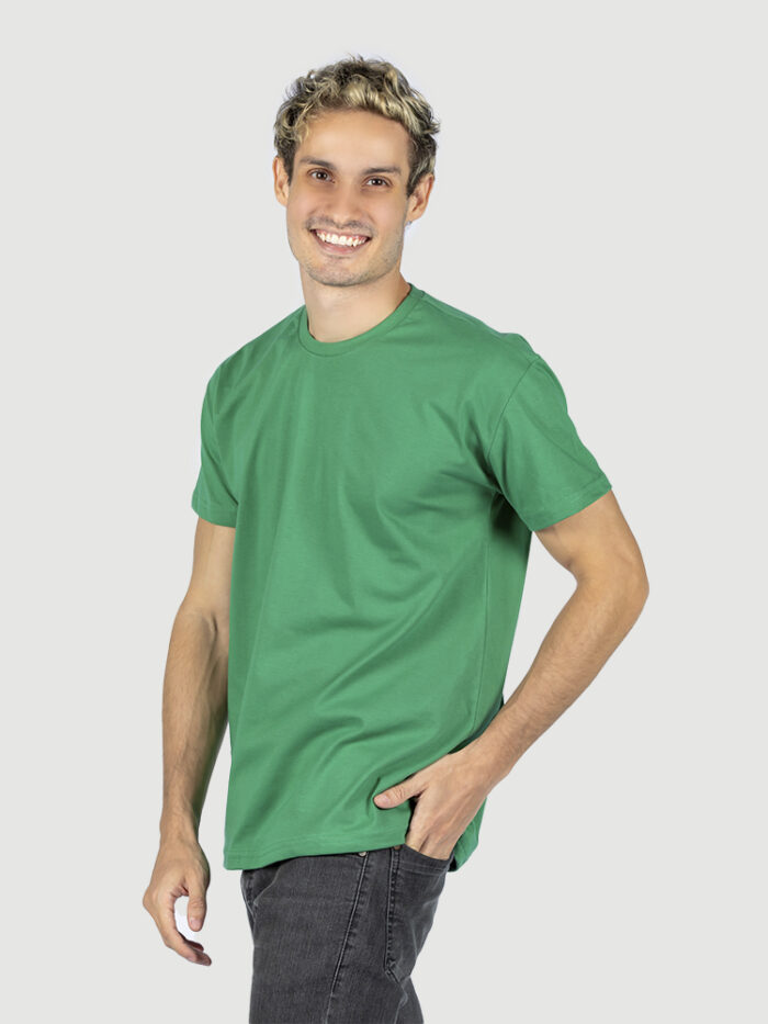 Camiseta algodão penteado VERDE BANDEIRA - Imagem 1