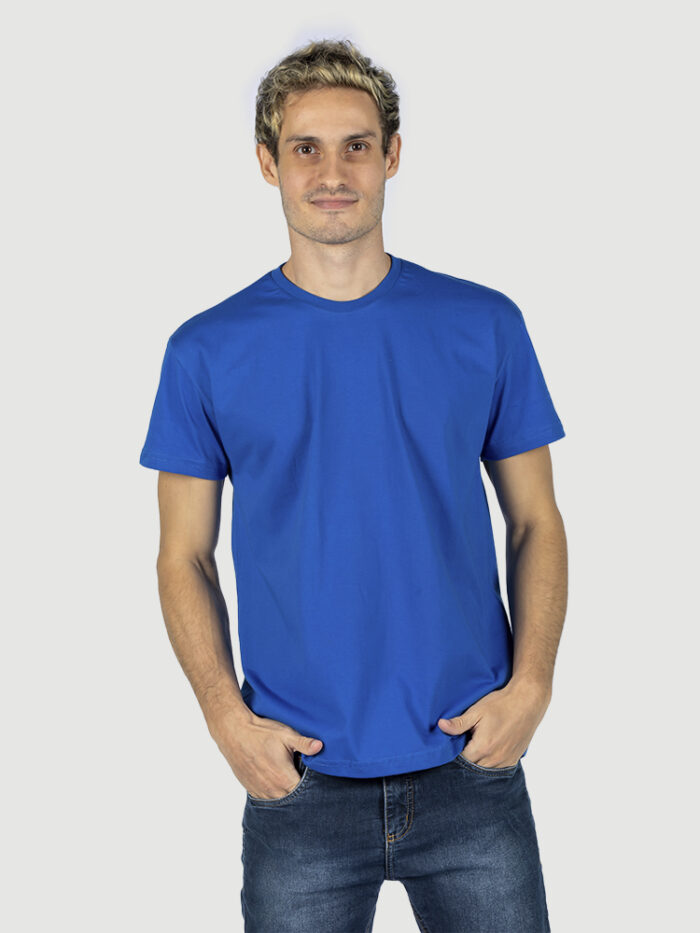 KIT 05 PEÇAS - CAMISETA 100% ALGODÃO PENTEADO AZUL ROYAL - Imagem 1