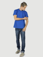 KIT 05 PEÇAS - CAMISETA 100% ALGODÃO PENTEADO AZUL ROYAL - Imagem 2