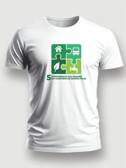 Camiseta personalizada impressão localizada frente e costas - MOD 05