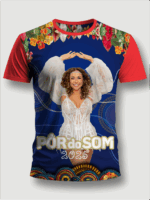 Camiseta personalizada impressão total frente e costas - MOD 23